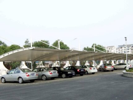 Solar carport membrane structure